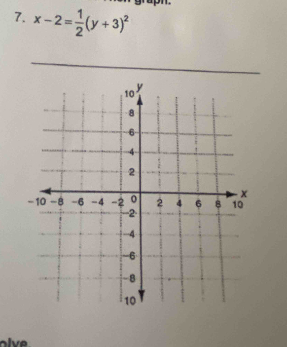 x-2= 1/2 (y+3)^2
_