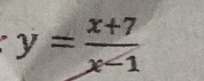 y= (x+7)/x-1 