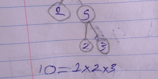 2 S 
2) 3
10=2* 2* 3