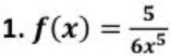 f(x)= 5/6x^5 