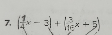 (x - 3) + (,x + 5)