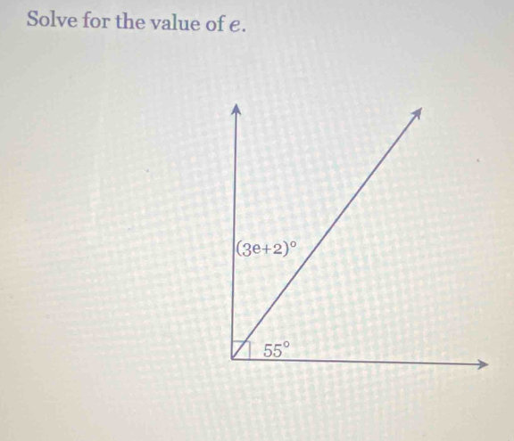 Solve for the value of €.