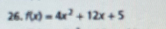 f(x)=4x^2+12x+5