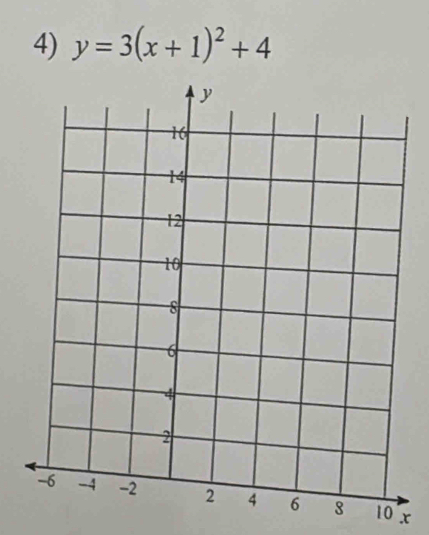 y=3(x+1)^2+4
10 x