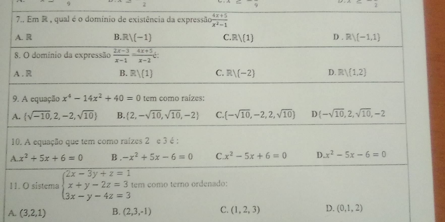 9
= ^circ 
2
1
A. (3,2,1) B. (2,3,-1)