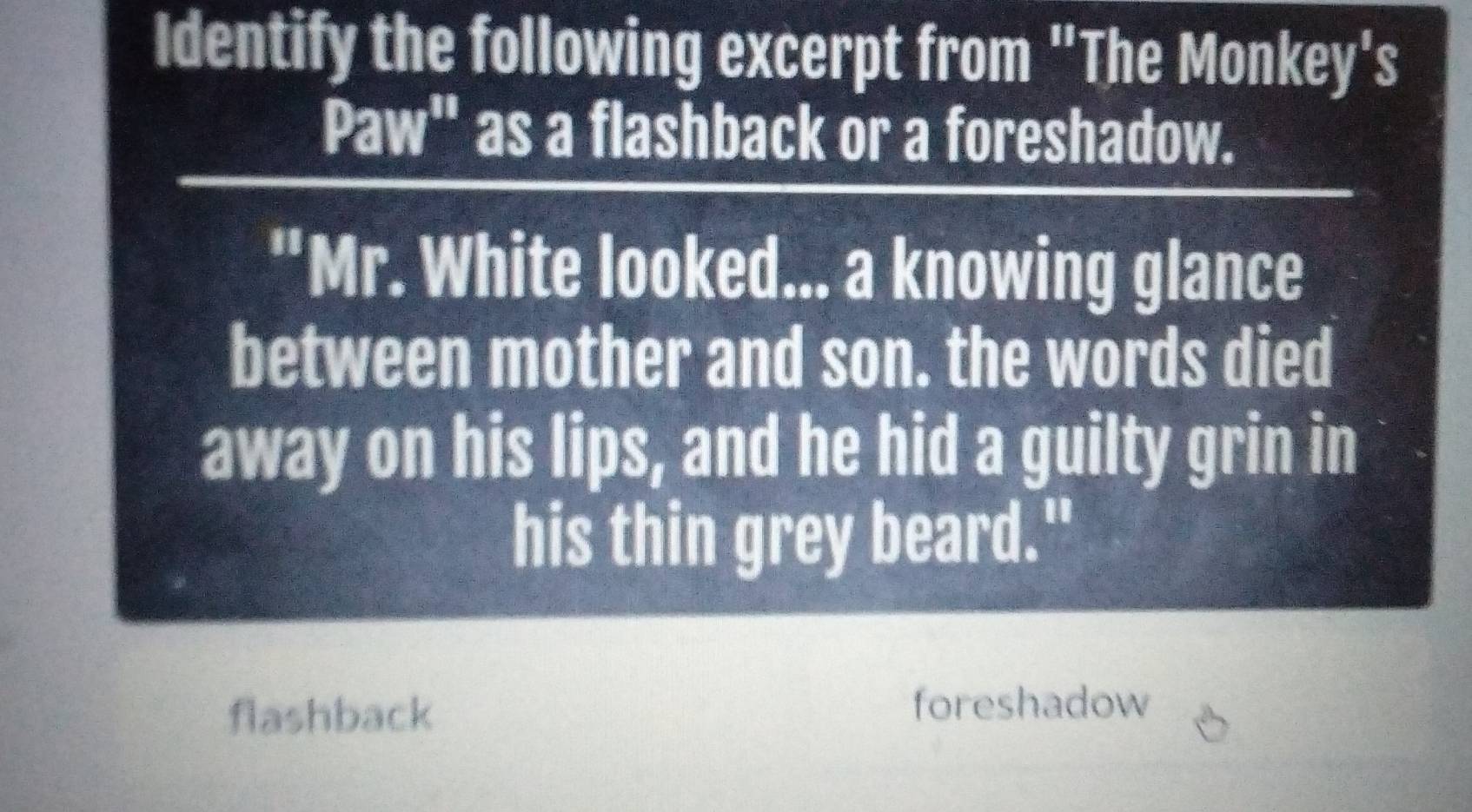 Solved: Identify the following excerpt from 
