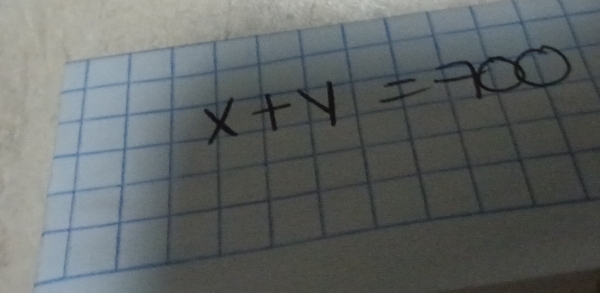 x+y=700