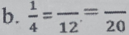  1/4 =frac 12=frac 20