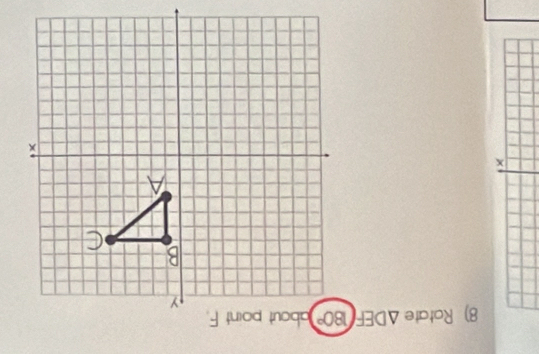 Rotate △ DEF
x