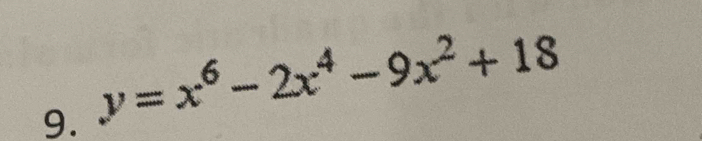 y=x^6-2x^4-9x^2+18