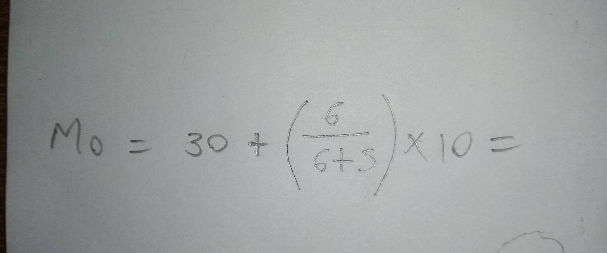 Mo=30+( 5/6+5 )* 10=