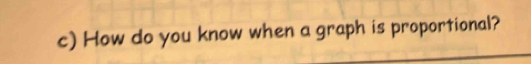 How do you know when a graph is proportional?