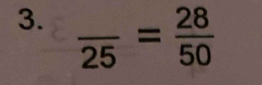 frac 25= 28/50 