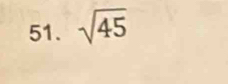 sqrt(45)