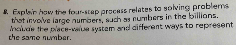 Solved: Explain how the four-step process relates to solving problems ...