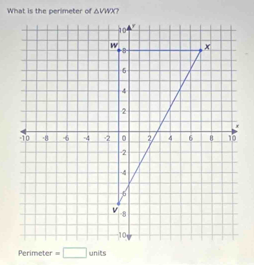 What is the perimeter of △ VWX