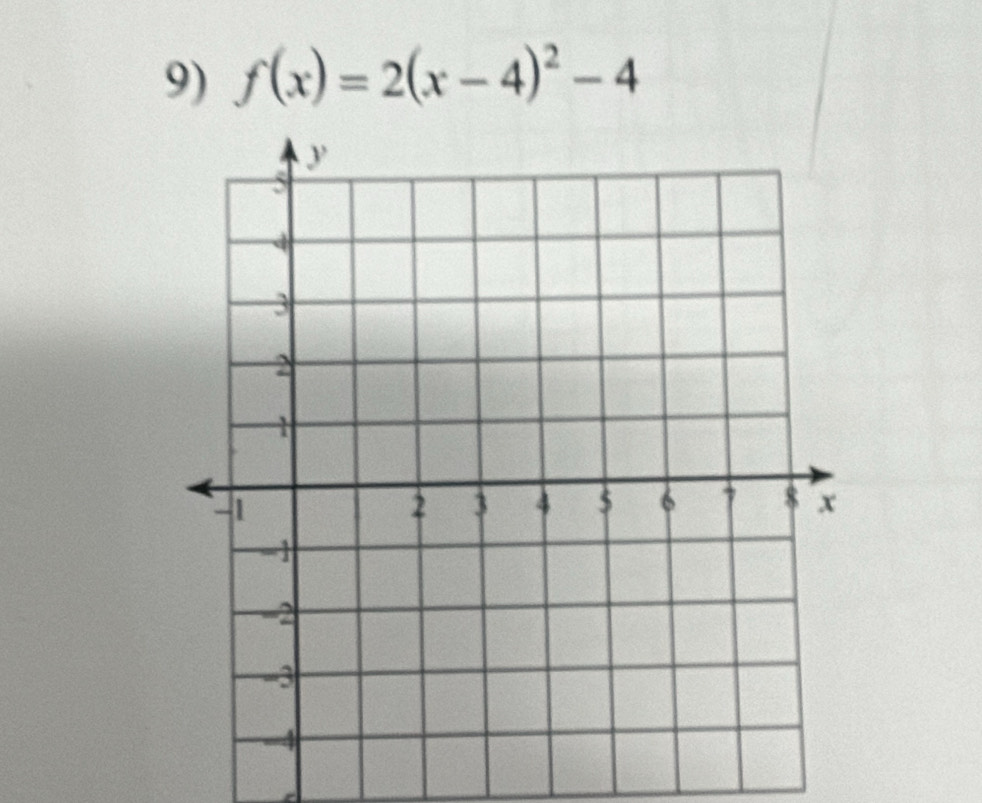 f(x)=2(x-4)^2-4