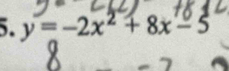 y=-2x²+8x- 3