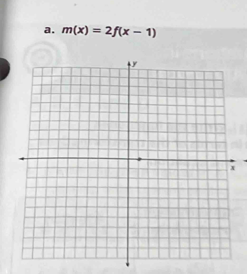 m(x)=2f(x-1)