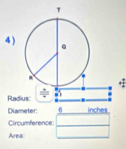 4 ) 
Rad 
Diam 
Circ 
Are