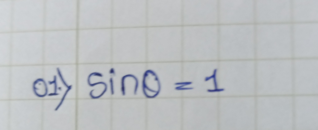 o1f sin θ =1