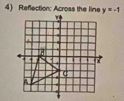 Reflection: Across the line y=-1