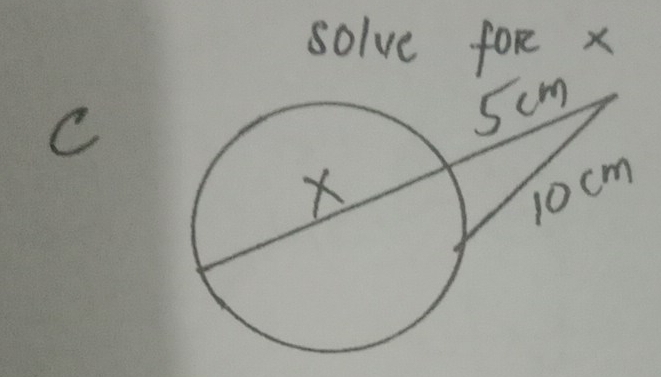 solve fore x
C