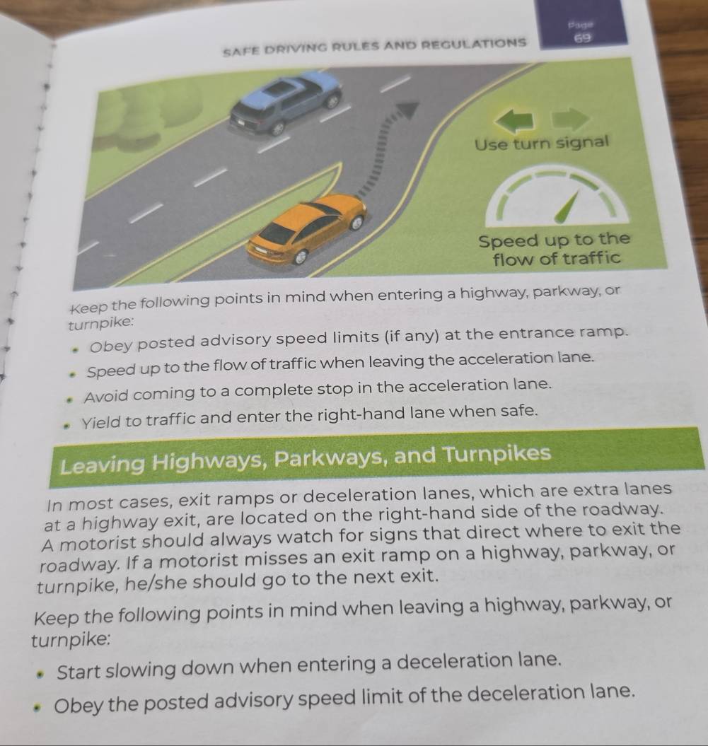 Solved: pade SAFE DRIVING RULES AND REGULATIONS 69 Keep the following ...