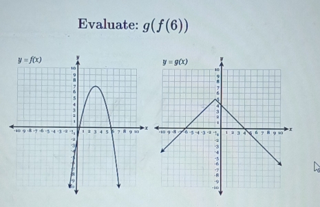 Evaluate: g(f(6))