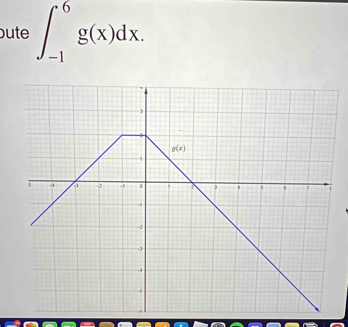 bute ∈t _(-1)^6g(x)dx.