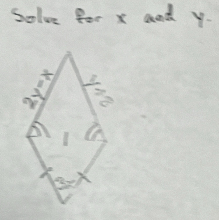 Solve for x and y -