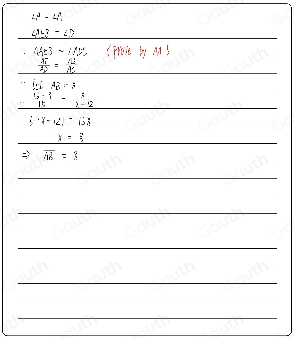 Solved: Given ACD and ABE , what is overline AB ? overline AB=2 ...