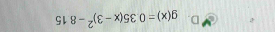 g(x)=0.35(x-3)^2-8.15