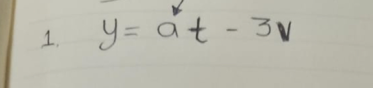 y=at-3v