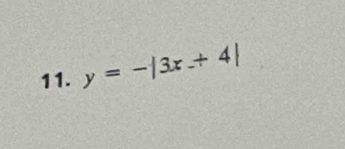 y=-|3x+4|