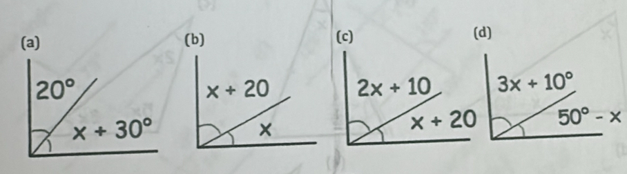 20°
x+30°