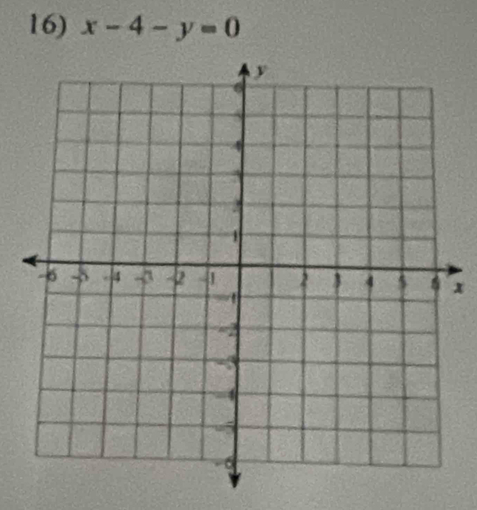 x-4-y=0
x