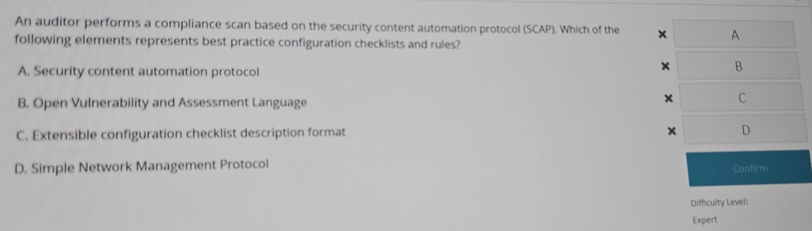 Solved: An auditor performs a compliance scan based on the security ...