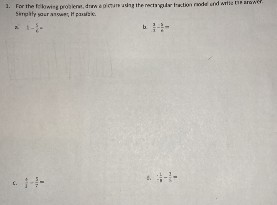 Solved: For the following problems, draw a picture using the ...