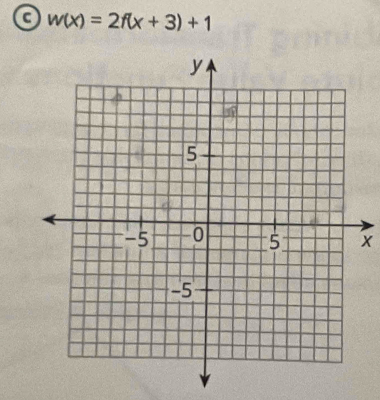 a w(x)=2f(x+3)+1
X