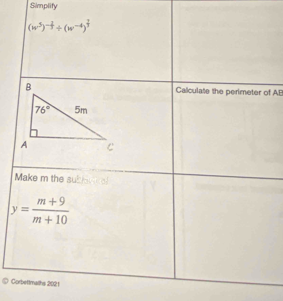 Simplify
f AB
C