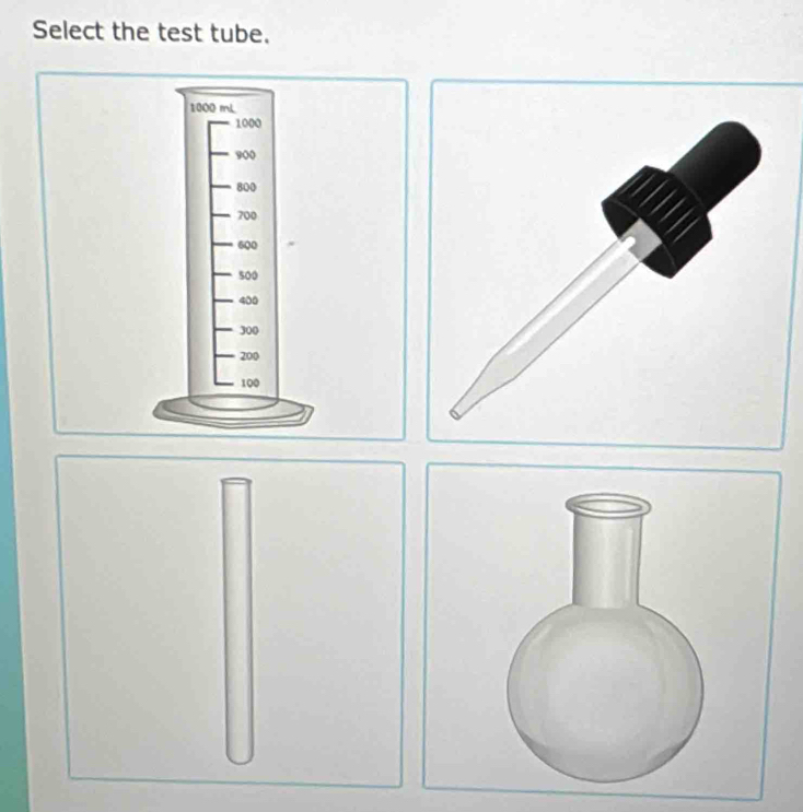 Select the test tube.