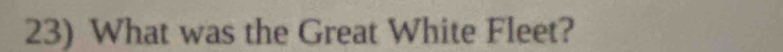 What was the Great White Fleet?