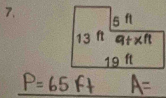 P=65ft
A=