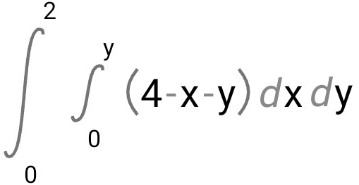 ∈t _0^2∈t _0^y(4-xy)dxdy