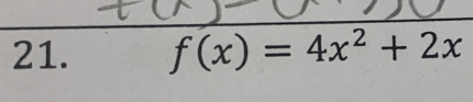 f(x)=4x^2+2x