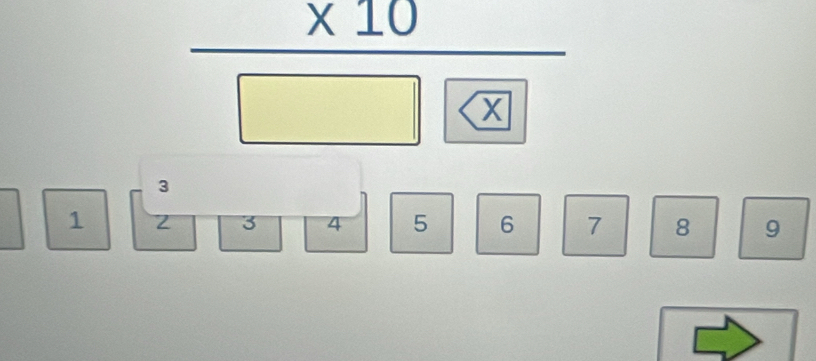 frac * 10□ boxed 
3
1
3 4 5 6 7 8 9