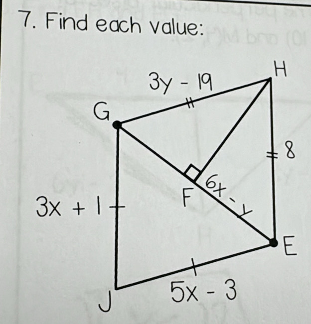 Find each value: