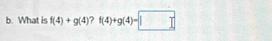 What is f(4)+g(4) ? f(4)+g(4)=□