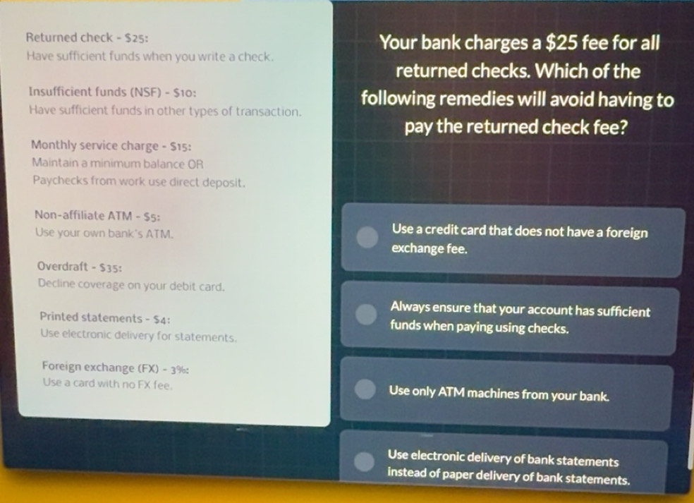 Solved: Returned check - $25 : Your bank charges a $25 fee for all Have ...